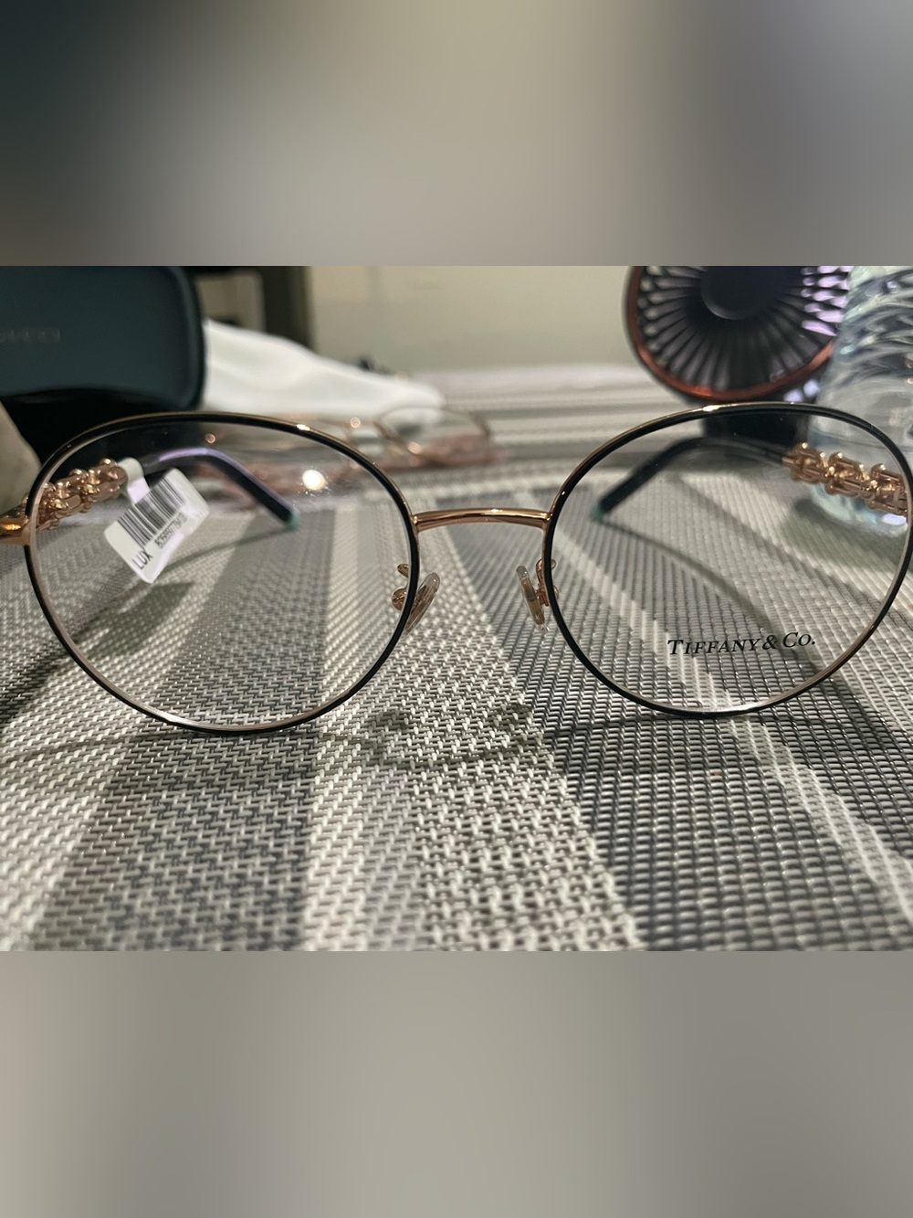 Tiffany & Co. Round Metal Glasses in Gold and Black
